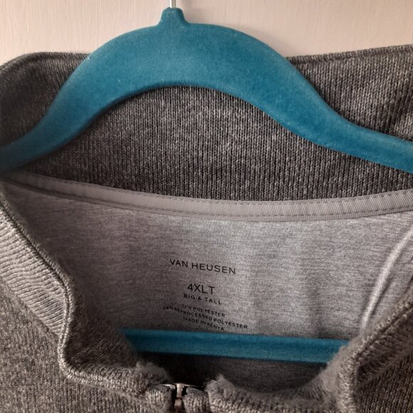 *BOGO FREE* 4XLT Van Heusen Big & Tall Sweater 1/4 Zip Long Sleeve Pullover - Picture 4 of 10